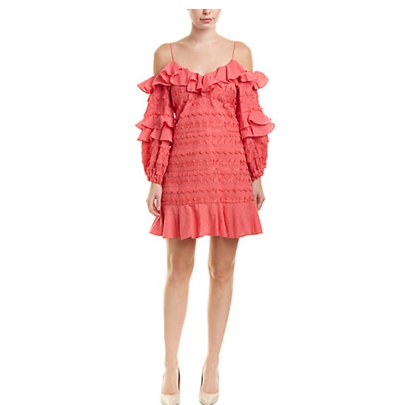 ALEXIS Pink Embroidered Calypso Mini Dress Size: M - Picture 4 of 6